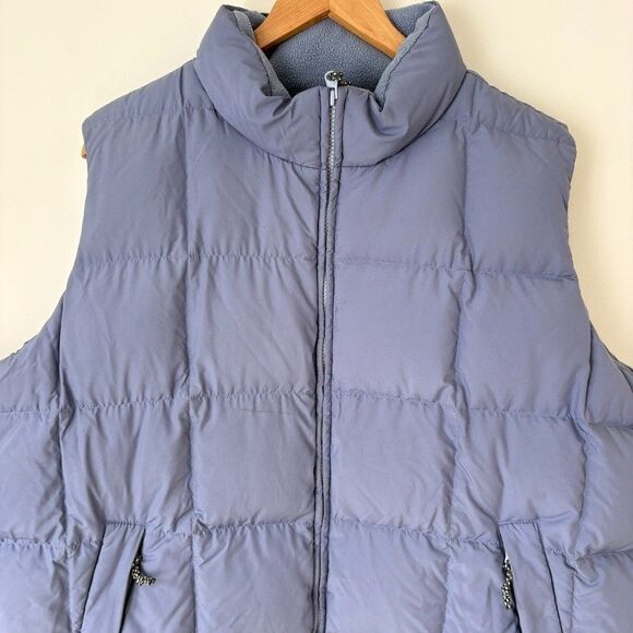 Eddie Bauer Weatheredge Goose Down Puffer Vest Jacket Blue Womens Sz 3X Outdoor - Picture 2 of 7